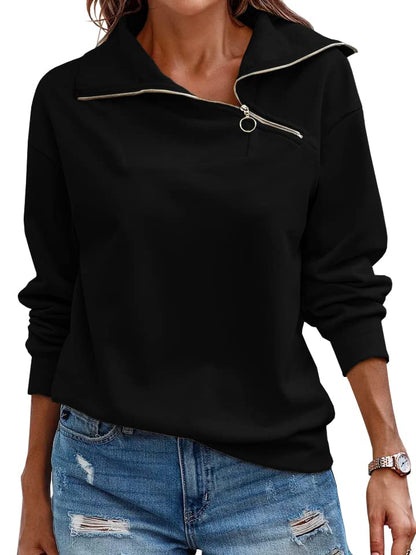 Women's Turtleneck Zipper Sweatshirt