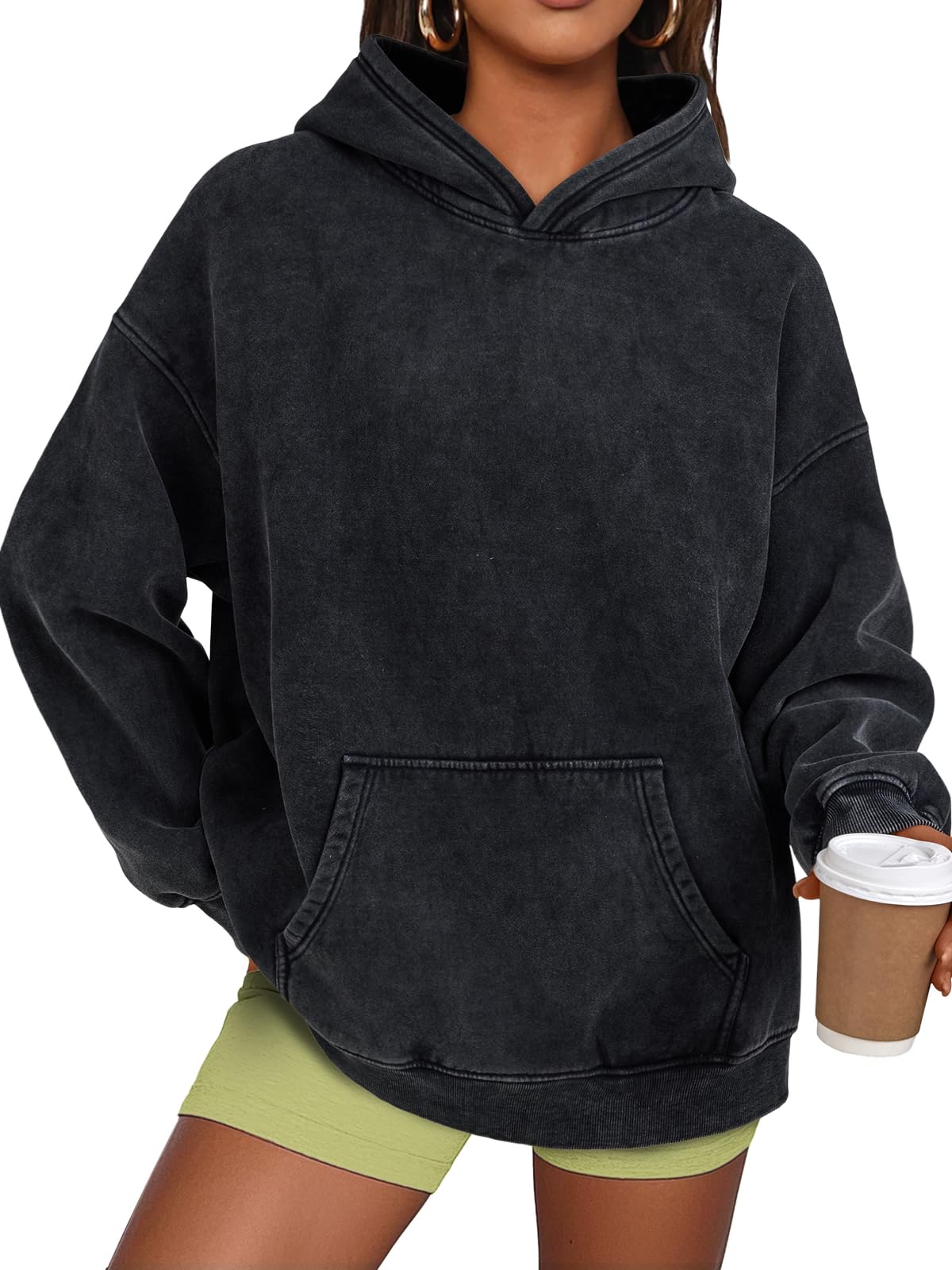 ✨Unisex Casual Oversized Acid Wash Tops Hoodie Pullover