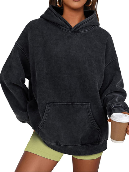✨Unisex Casual Oversized Acid Wash Tops Hoodie Pullover
