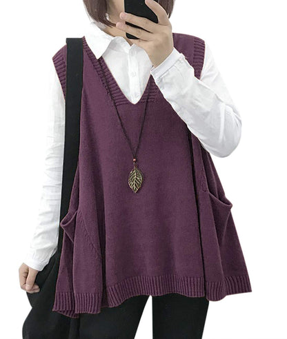 Hot Sale Women's Loose Swing Cute Oversized Knit Sweater Vest(buy 2 10% OFF)