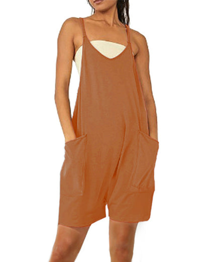2023 Hot Sale 🔥Summer Short Jumpsuit with Pockets (Buy 3 Free Shipping)