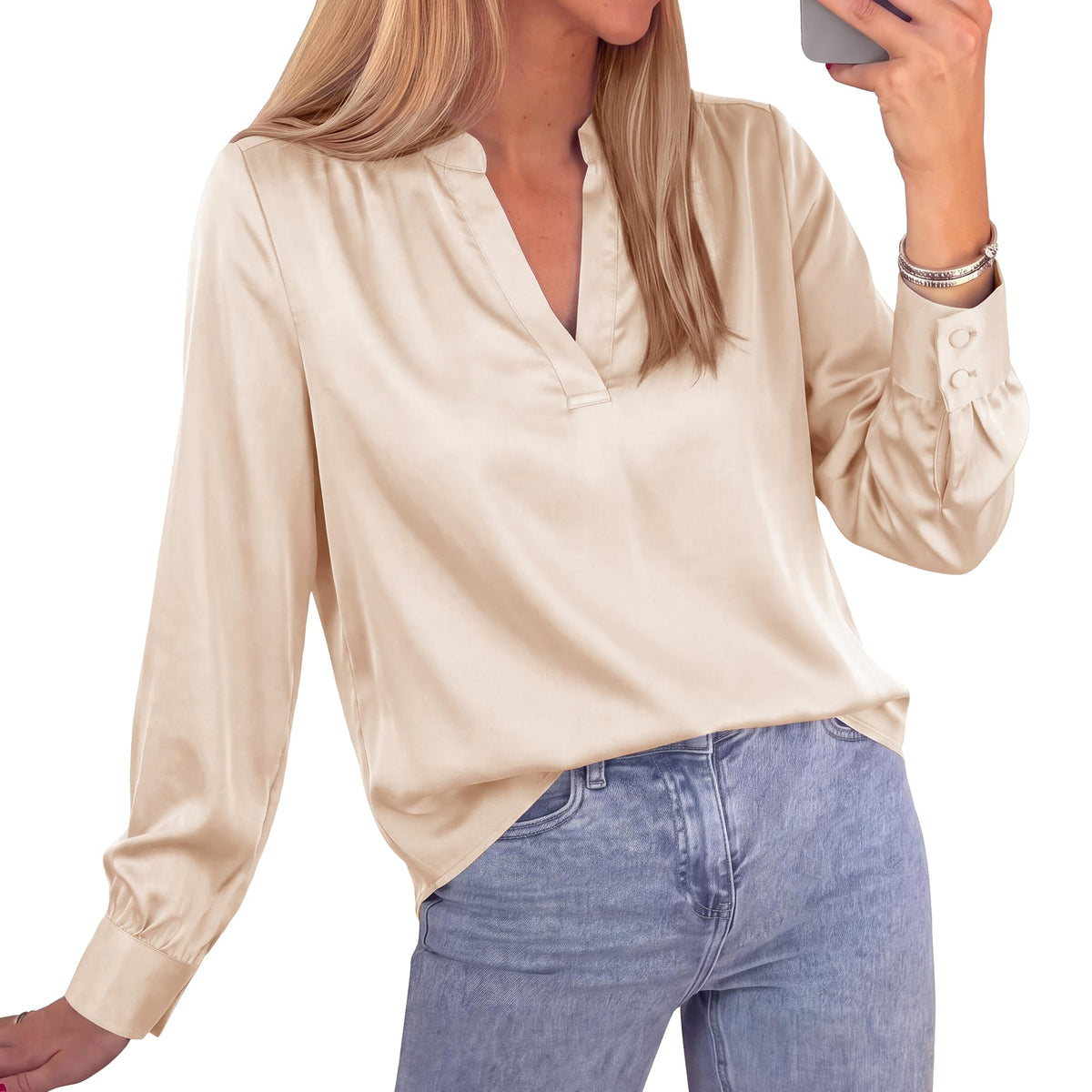 Women Dressy Casual Work Fall Long Sleeve Shirts