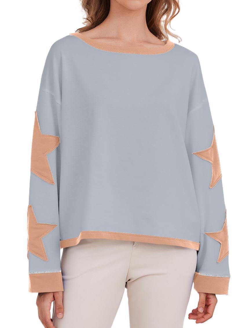 Star Graphic Oversized Sweatshirts for Women (Buy 2 Free Shipping)