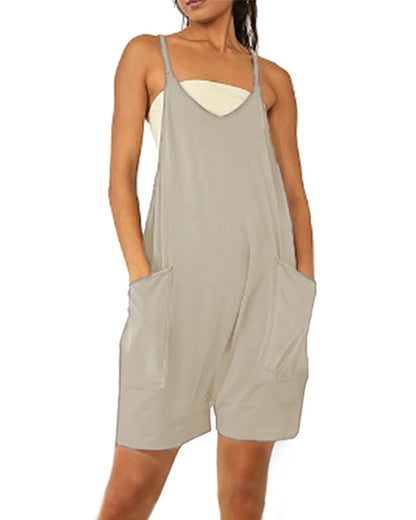 Summer Short Jumpsuit with Pockets (Buy 3 Free Shipping)