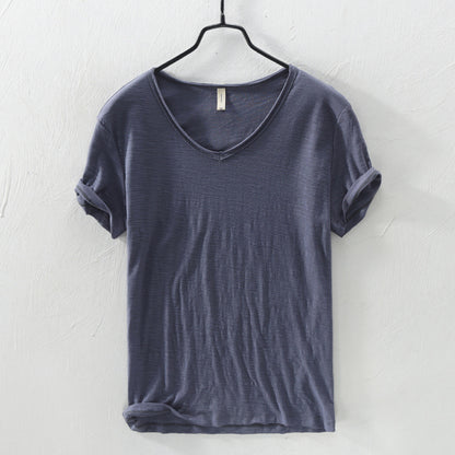 Breathable Solid Color Short Sleeves
