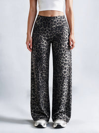 Dark gray leopard print