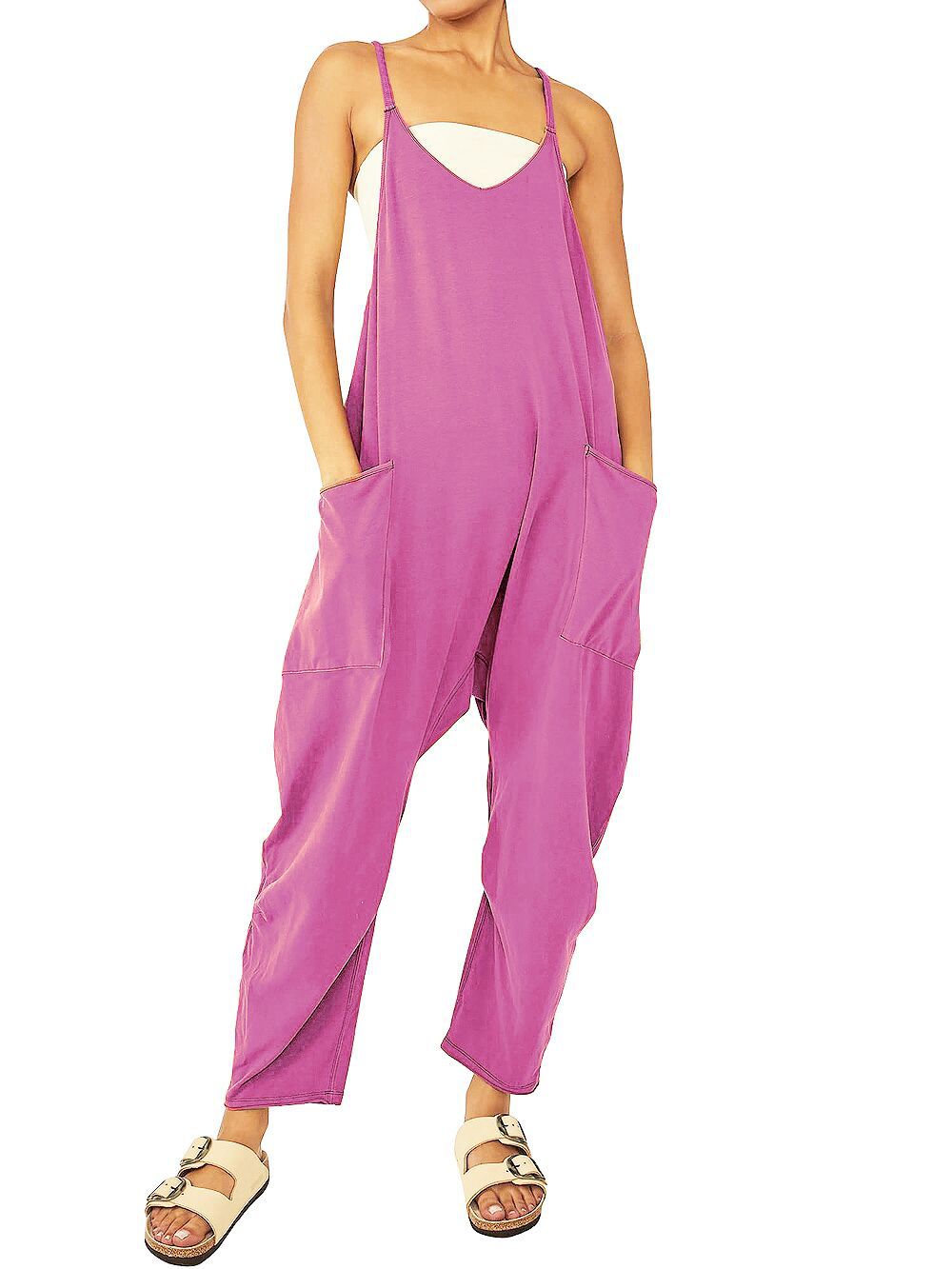New Wide Leg Jumpsuit with Pockets