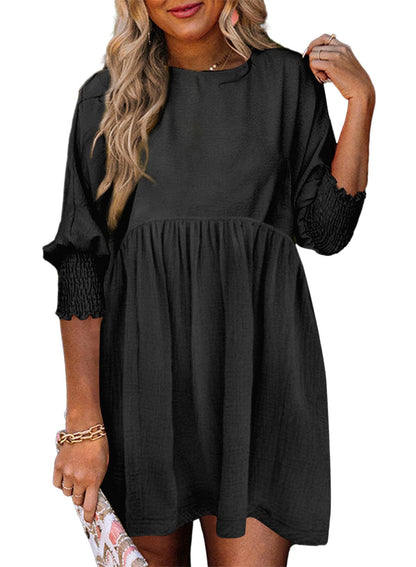 ✨2025 New Women's Casual Short Sleeve Crew Neck Flowy Swing Tunic Dress