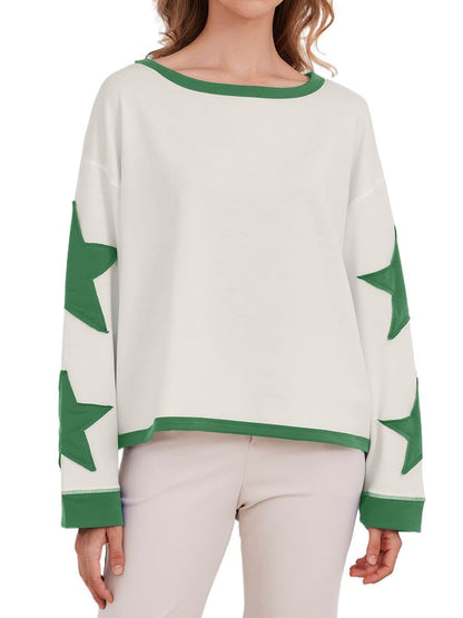 Star Graphic Oversized Sweatshirts for Women (Buy 2 Free Shipping)