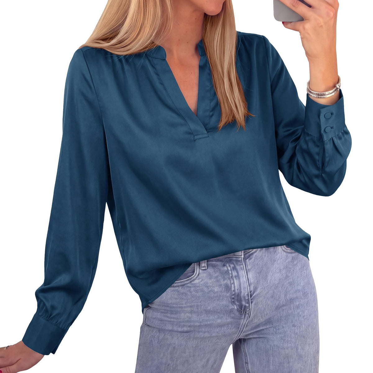Women Dressy Casual Work Fall Long Sleeve Shirts