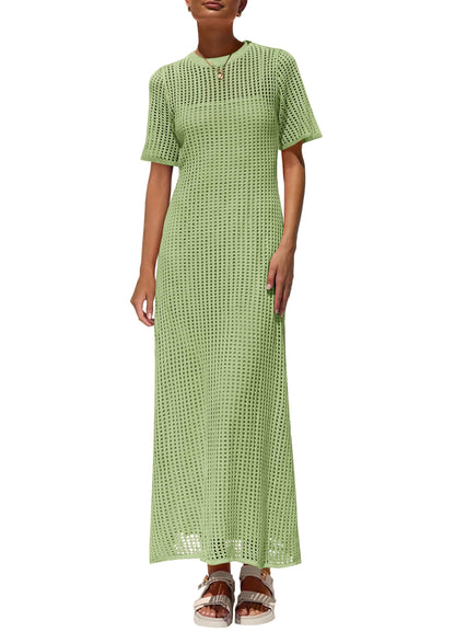 Women's Hollow Cover Up and Slip Dress Two-Piece Dress