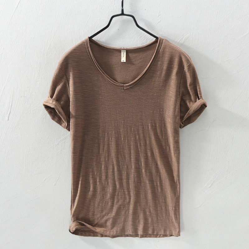 Breathable Solid Color Short Sleeves