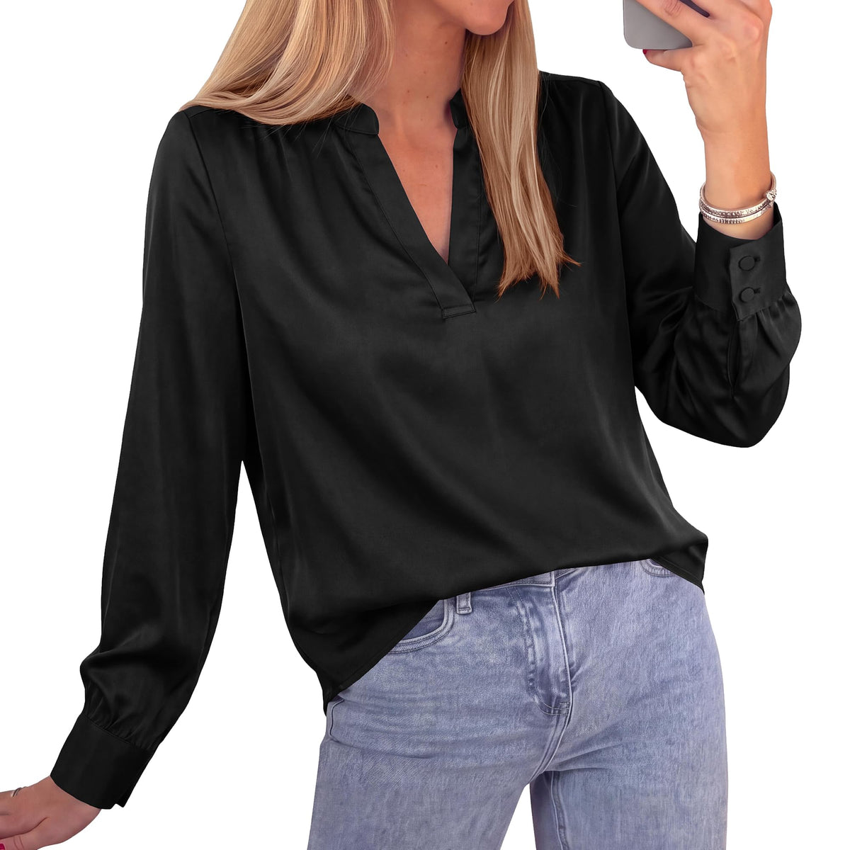 Women Dressy Casual Work Fall Long Sleeve Shirts