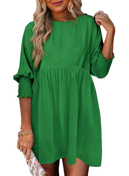 ✨2025 New Women's Casual Short Sleeve Crew Neck Flowy Swing Tunic Dress