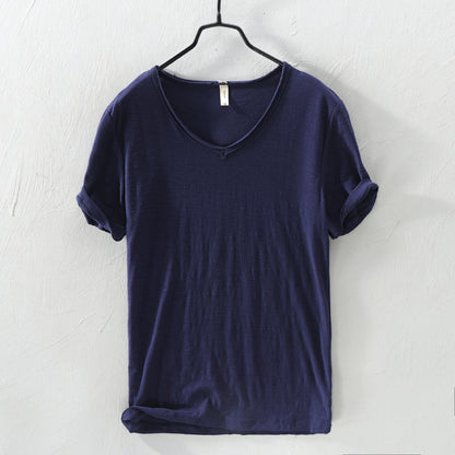Breathable Solid Color Short Sleeves