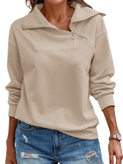 Women's Turtleneck Zipper Sweatshirt