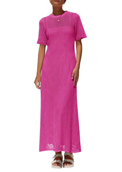 Women's Hollow Cover Up and Slip Dress Two-Piece Dress