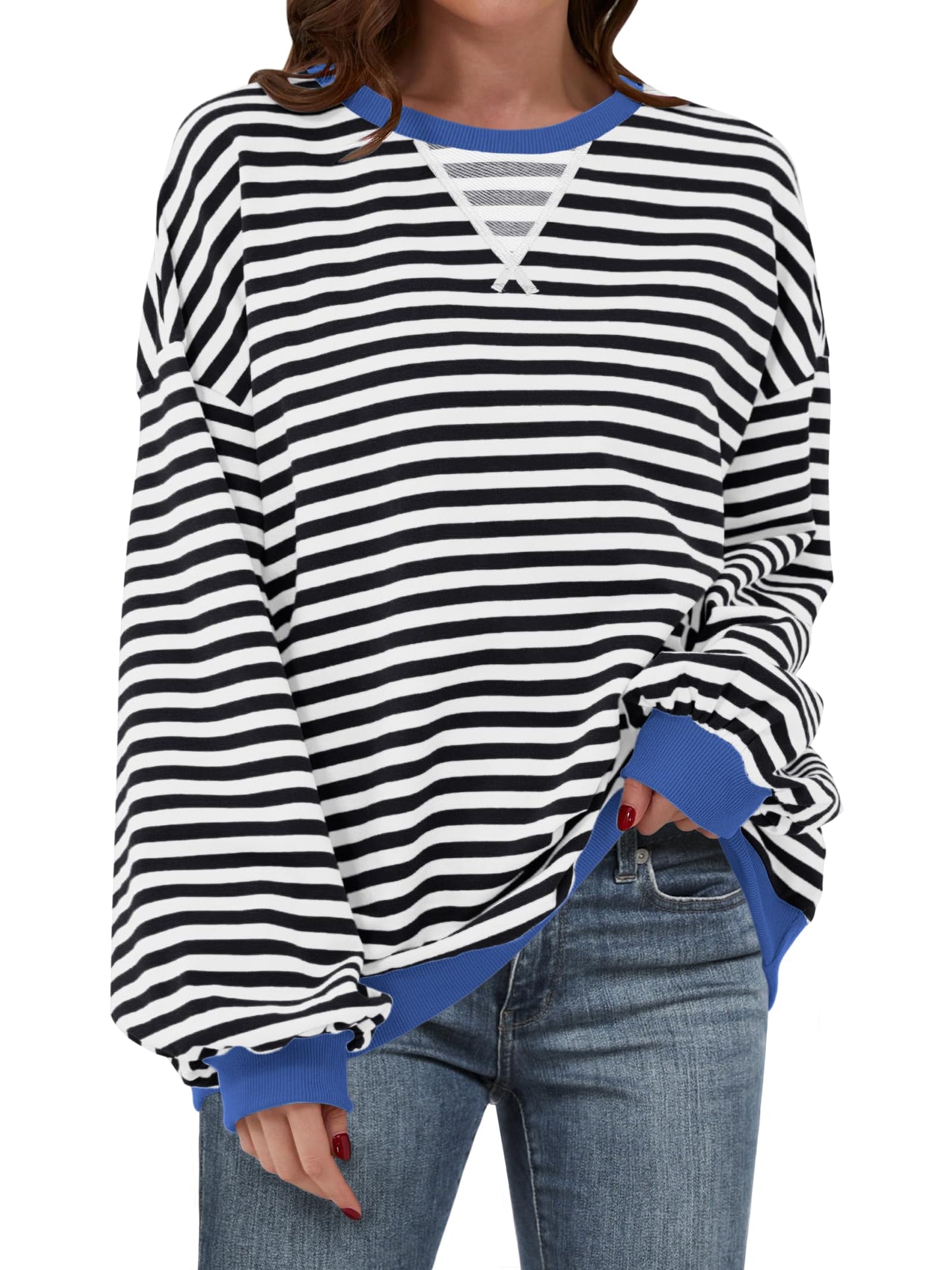 ✨Women's Striped Oversized Sweatshirt