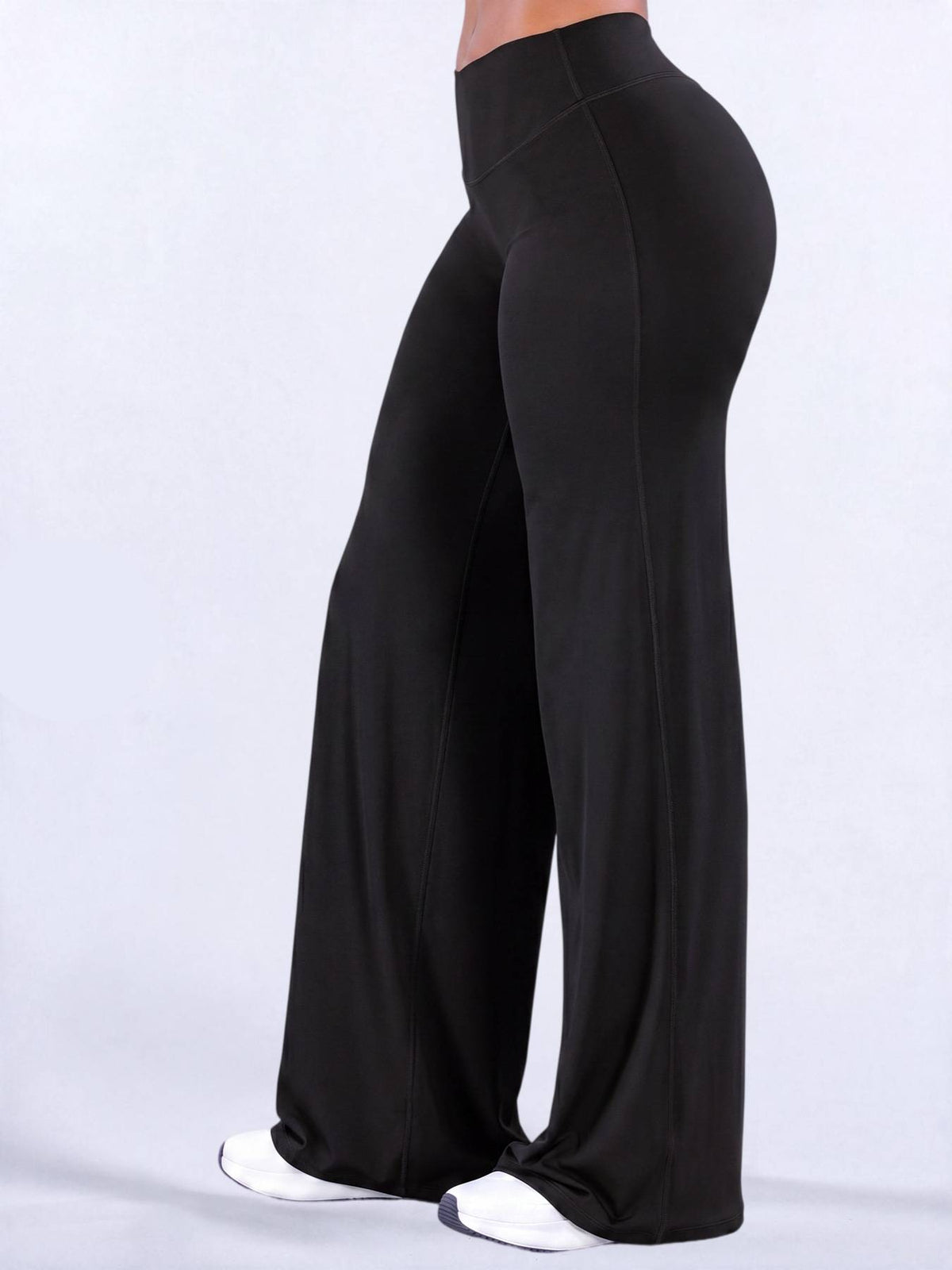 Women’s Light Simple Leopard-Print Wide-Leg Pants
