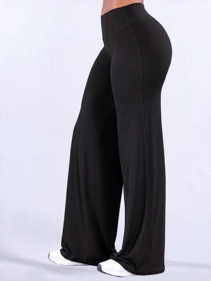 Women’s Light Simple Leopard-Print Wide-Leg Pants