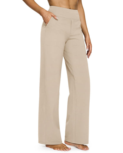 Yoga Pants Women Wide Leg High Waist Pants with Pockets