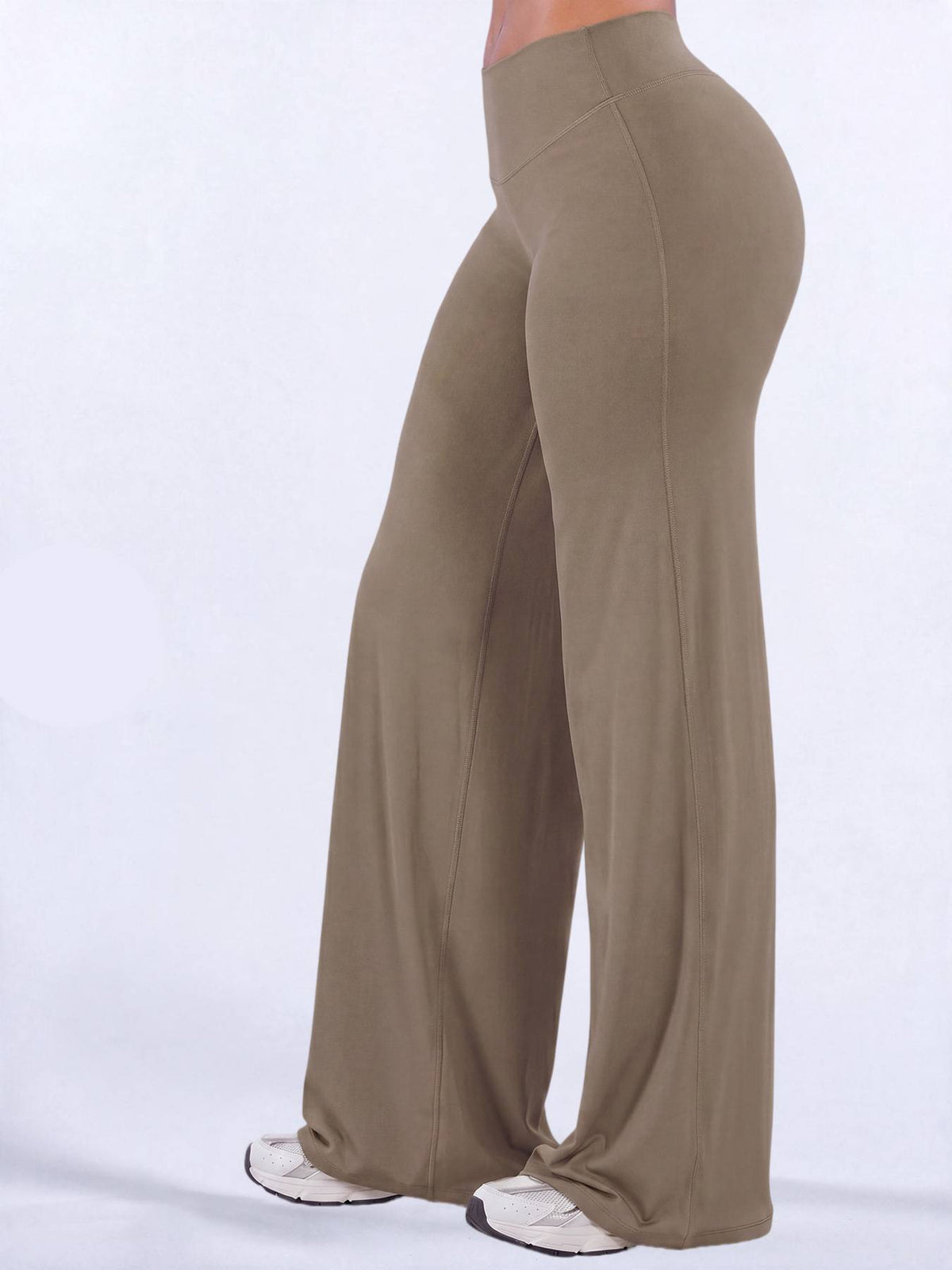 Women’s Light Simple Leopard-Print Wide-Leg Pants