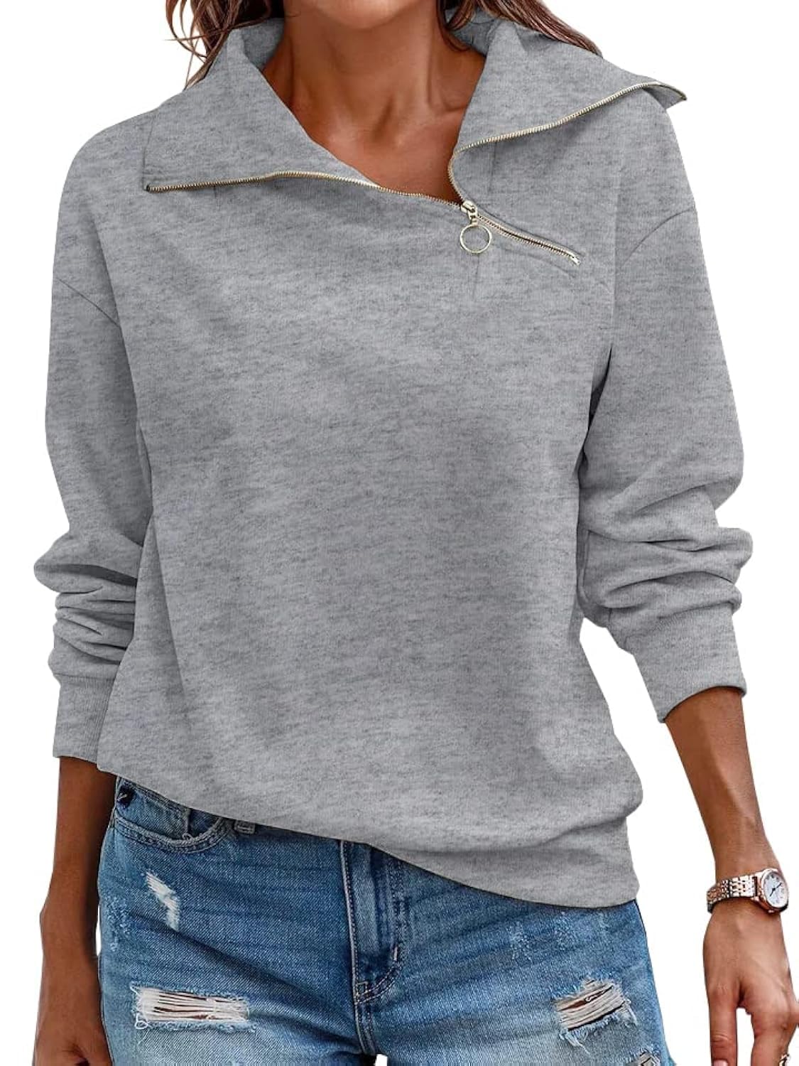 Women's Turtleneck Zipper Sweatshirt