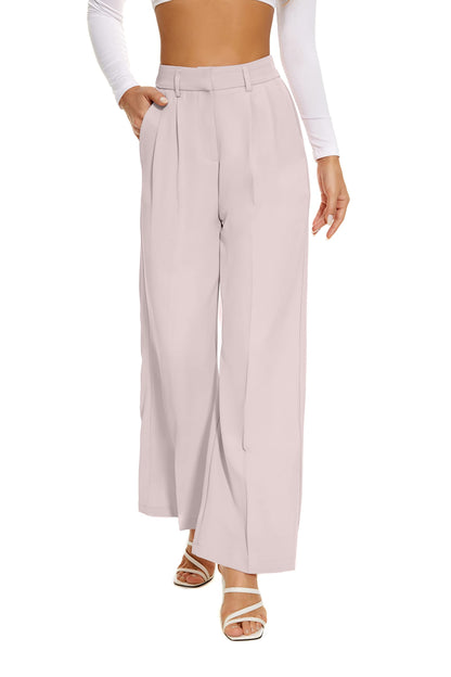 2024 Women's High Elastic Waist Back Straight Suit Wide Leg Pants(Buy 2 Free Shipping)