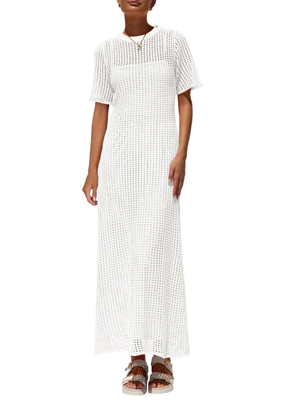 Women's Hollow Cover Up and Slip Dress Two-Piece Dress