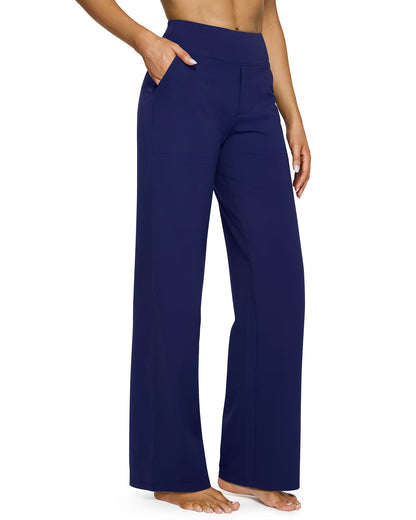 Yoga Pants Women Wide Leg High Waist Pants with Pockets