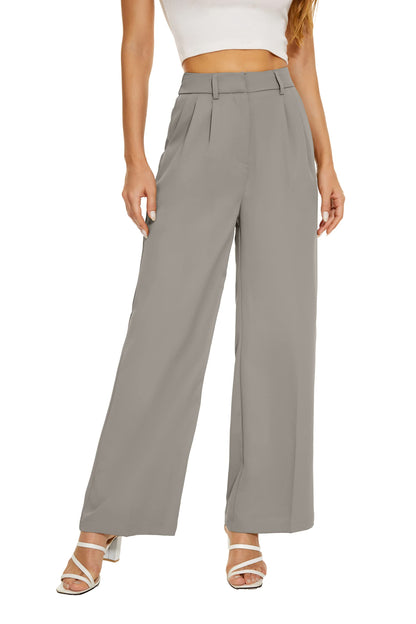 2024 Women's High Elastic Waist Back Straight Suit Wide Leg Pants(Buy 2 Free Shipping)