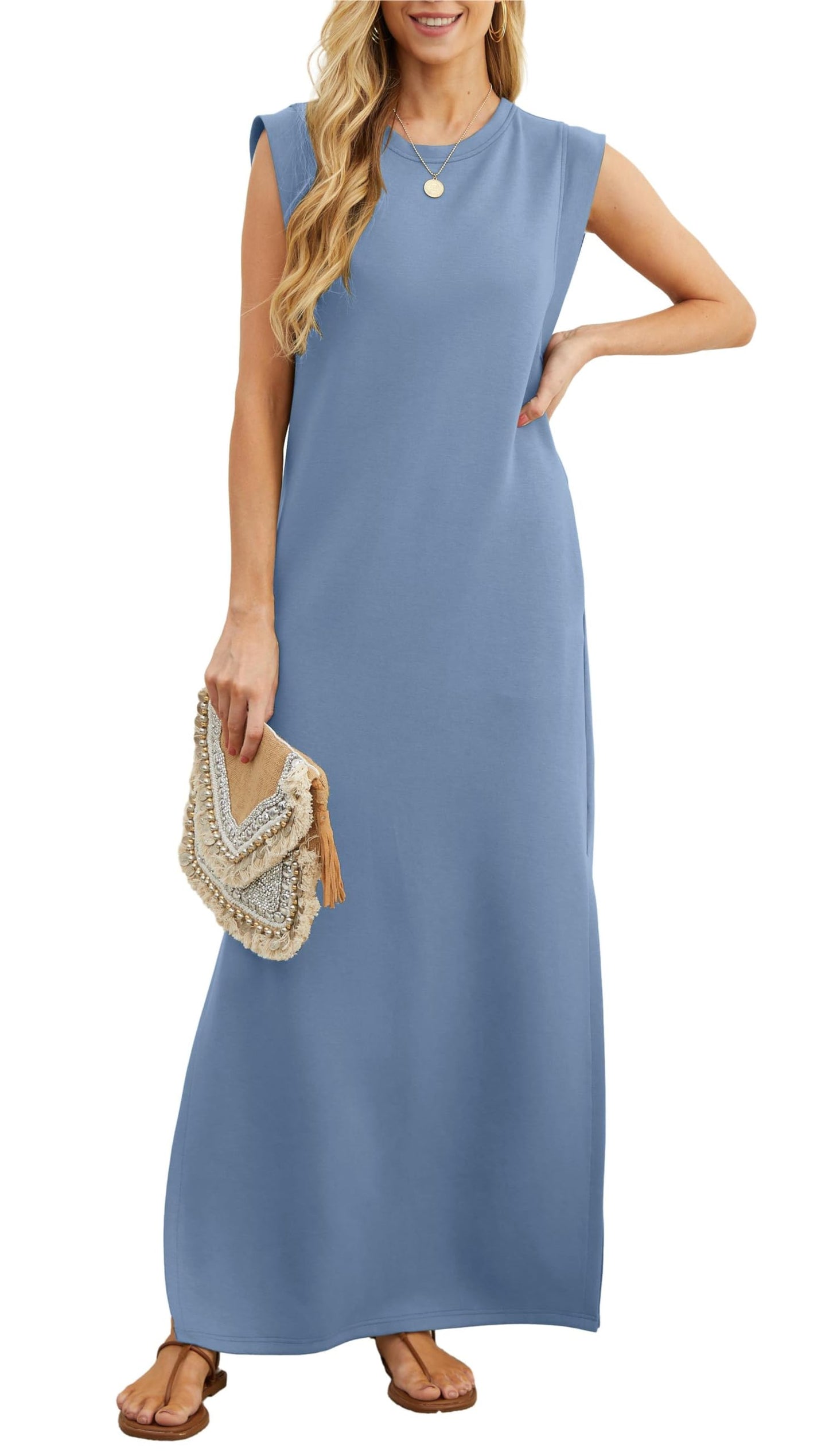 💃Women's Casual Loose Split Wrinkle-Free Maxi Dress (Buy 2 Free Shipping)