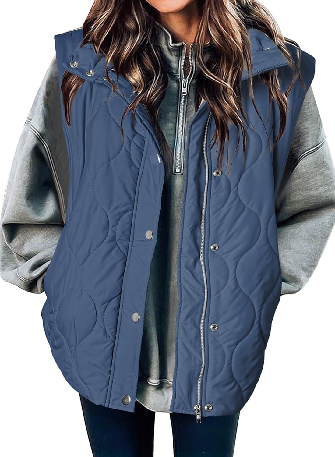 ⏰Hot Sale-Women Fall Winter Lightweight Quilted Stand Collar Sleeveless Jackets