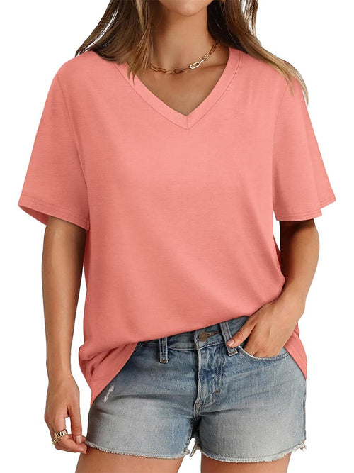 Womens V Neck Short Sleeve T Shirts