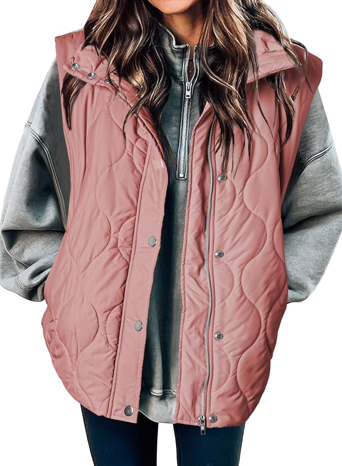 ⏰Hot Sale-Women Fall Winter Lightweight Quilted Stand Collar Sleeveless Jackets