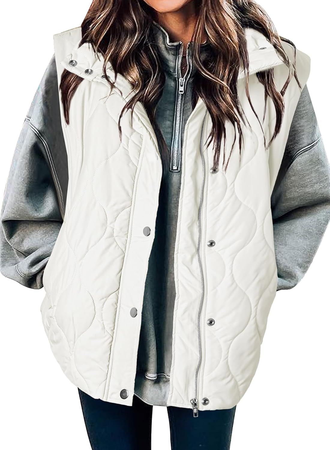 ⏰Hot Sale-Women Fall Winter Lightweight Quilted Stand Collar Sleeveless Jackets
