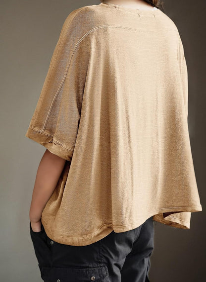 ⏰Hot Sale-Women's Summer Causal Short Sleeve Loose Basic Tees