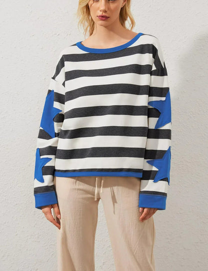 Star Graphic Oversized Sweatshirts for Women (Buy 2 Free Shipping)