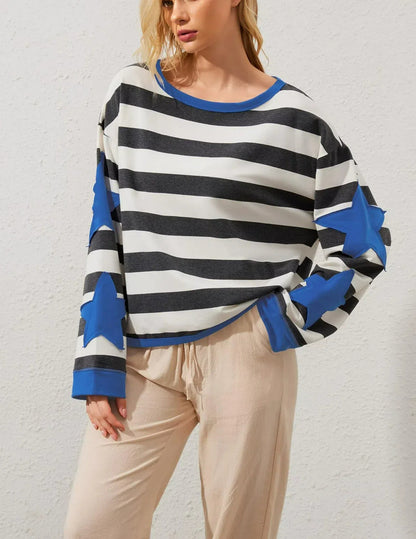 Star Graphic Oversized Sweatshirts for Women (Buy 2 Free Shipping)