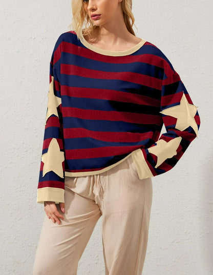 Star Graphic Oversized Sweatshirts for Women (Buy 2 Free Shipping)