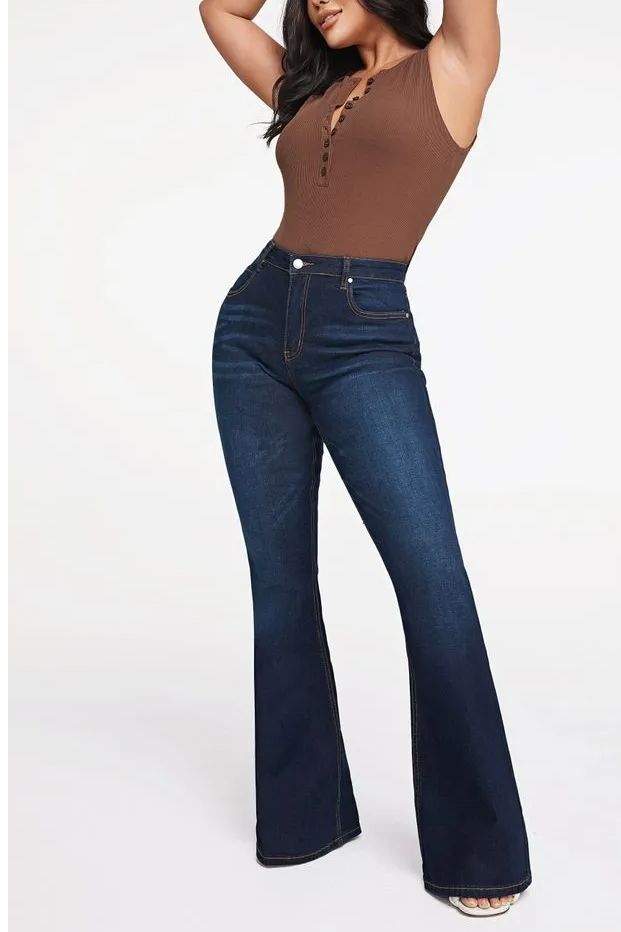 New Vintage Mid Waist Flare Jeans