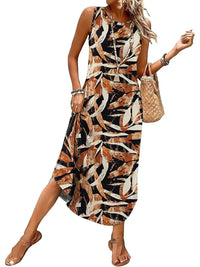 Floral Brown Leaf