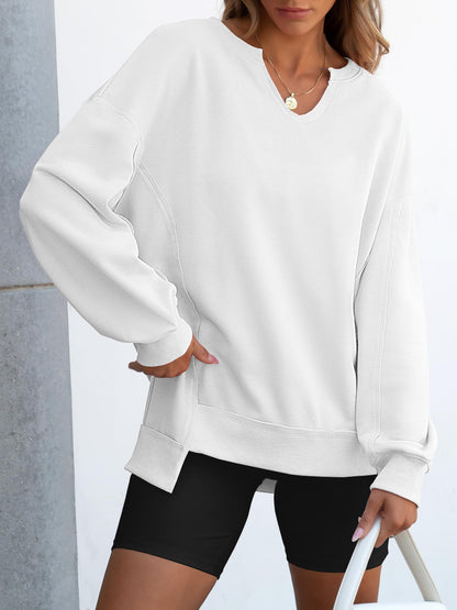 ✨Women's  Casual Oversized  V Neck Long Sleeve Sweatshirt