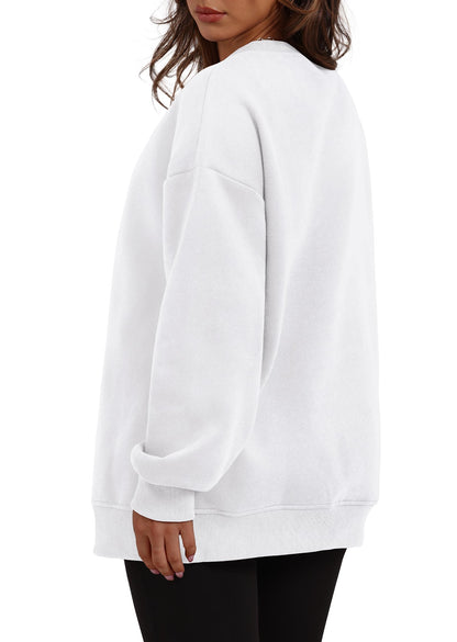 Women's Oversized Fleece Pullover with Hidden Pockets