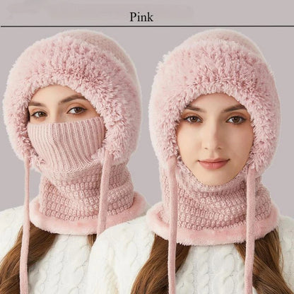 ✨Winter Fleece Knitted Hat and Warm Hooded Neck Gaiter