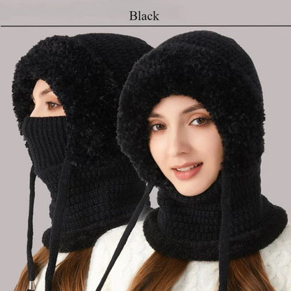 ✨Winter Fleece Knitted Hat and Warm Hooded Neck Gaiter