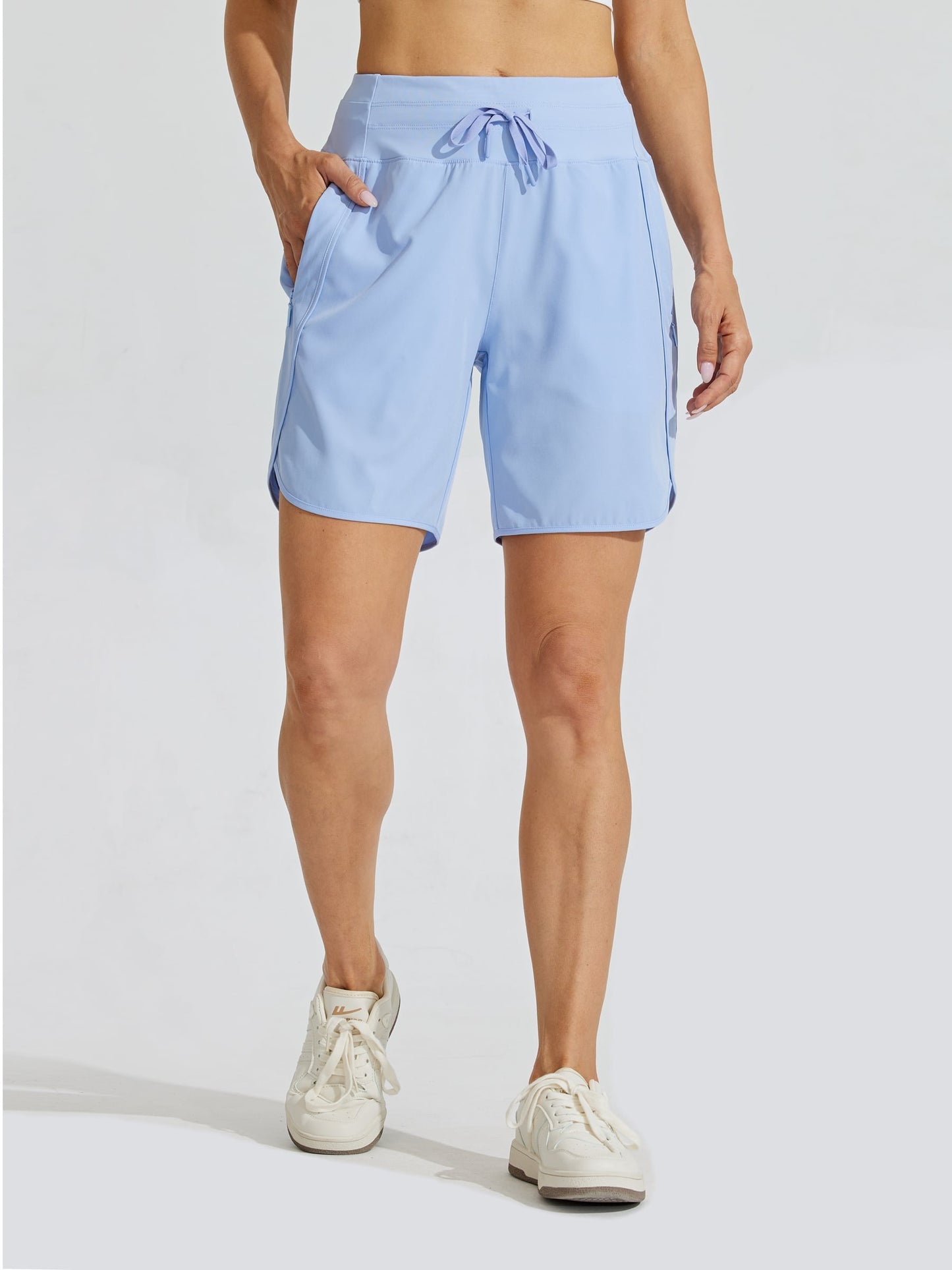 ⏰Hot Sale Women's Active 7 Inseam Athletic Long Running High Wasistband Shorts