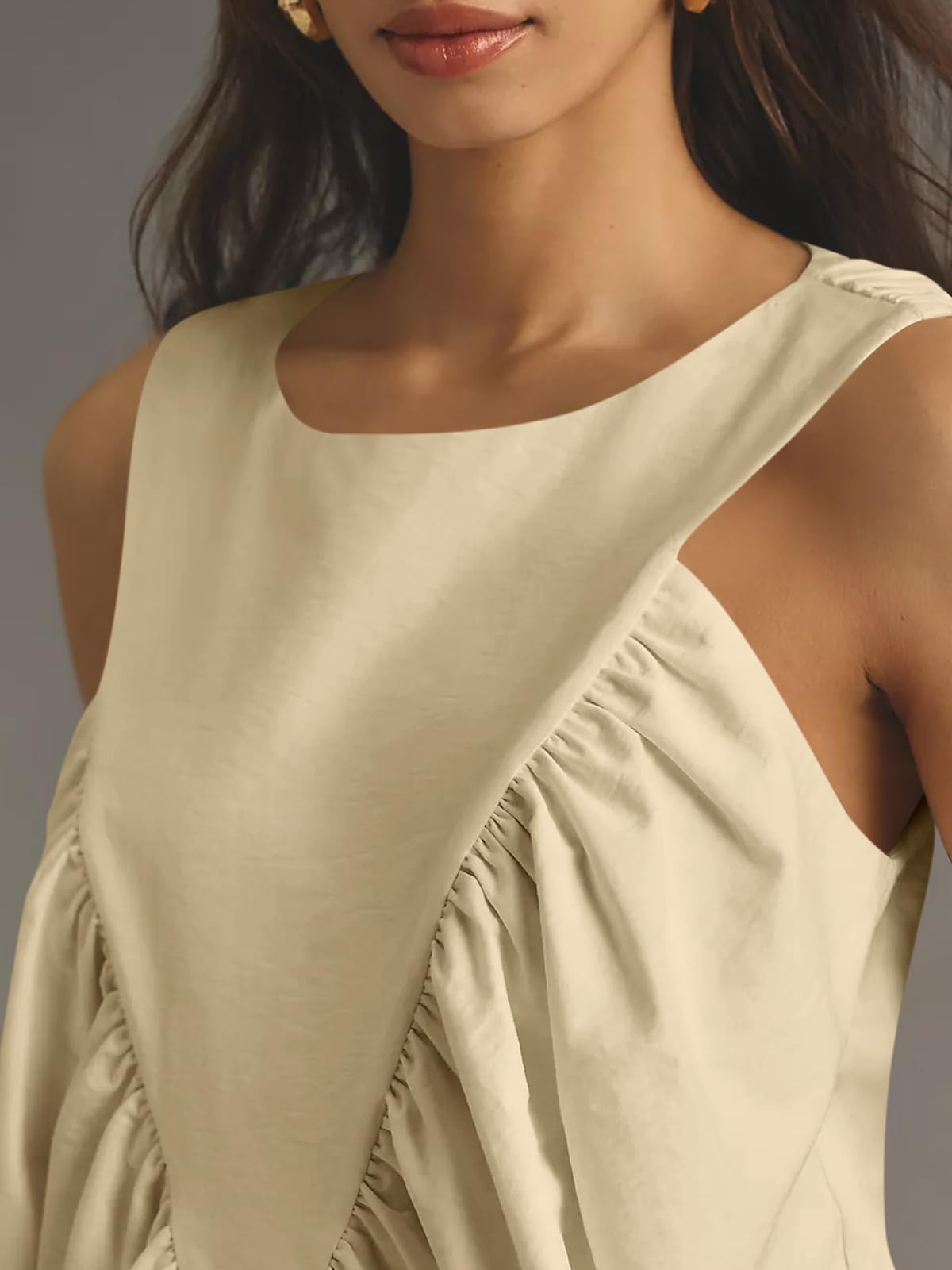 ✨Womens Peplum Babydoll Tank Tops Summer Sleeveless Loose T Shirts