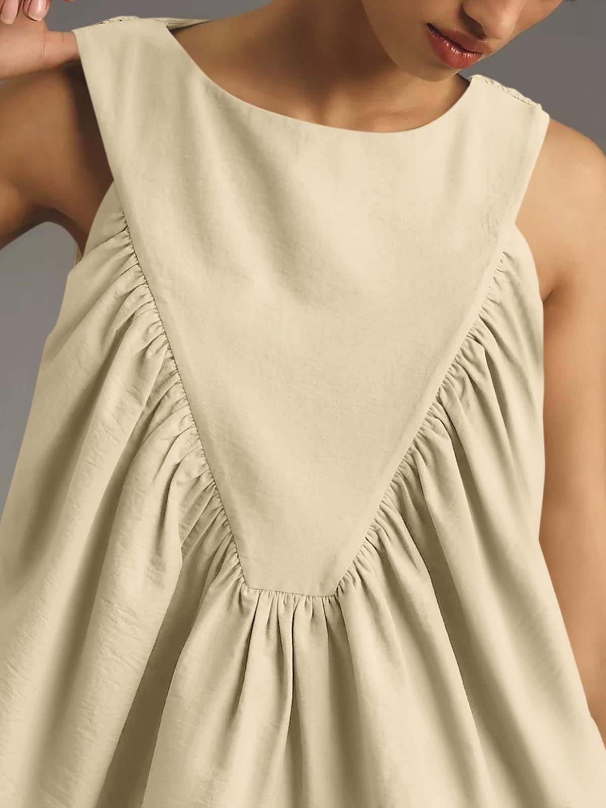 ✨Womens Peplum Babydoll Tank Tops Summer Sleeveless Loose T Shirts