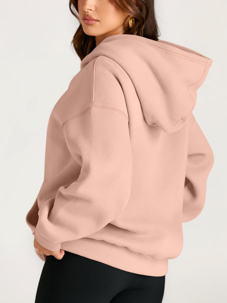 Women's Oversized Fleece Hooded Sweatshirt (Buy 2 Free Shipping)
